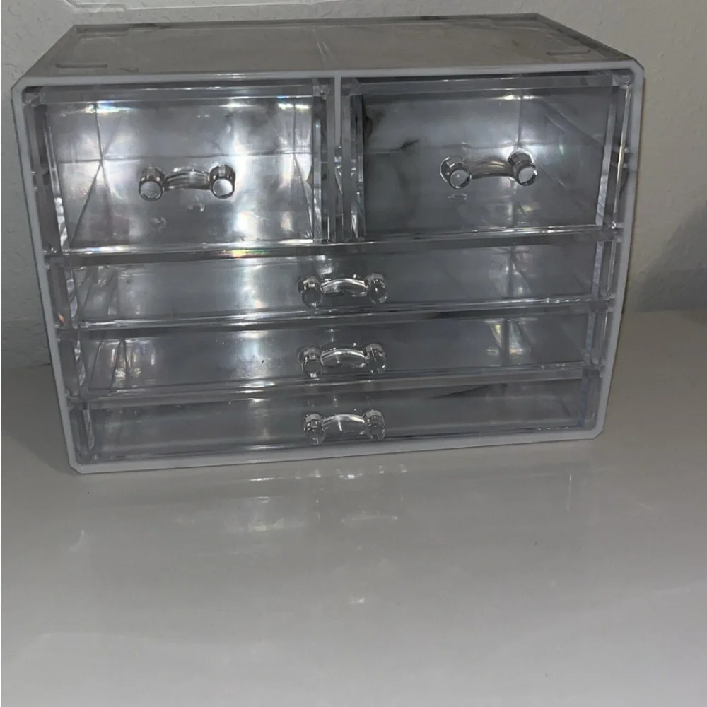 Transparent Makeup Organizer with Drawers